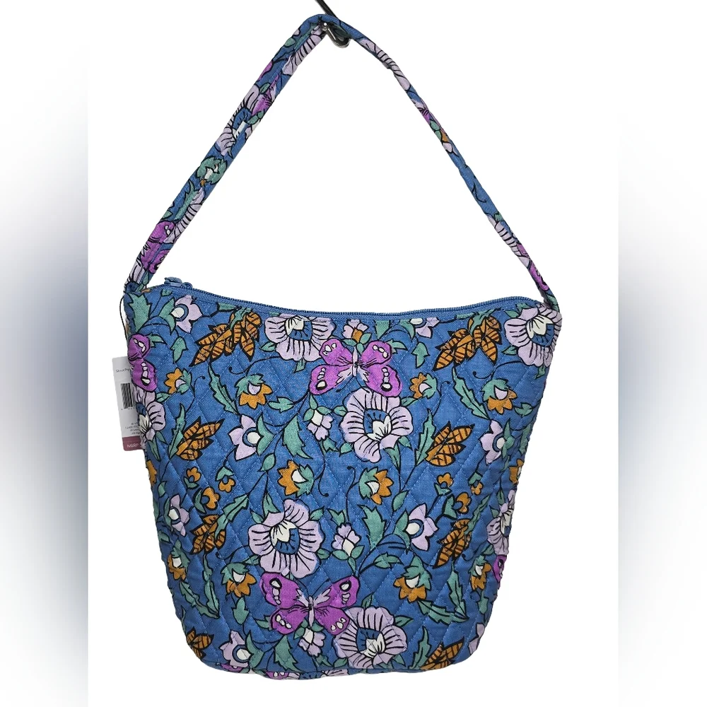Vera Bradley Wild Prairie Slouchy Bucket Shoulder Bag NWT Quilted Cotton - Picture 2 of 5